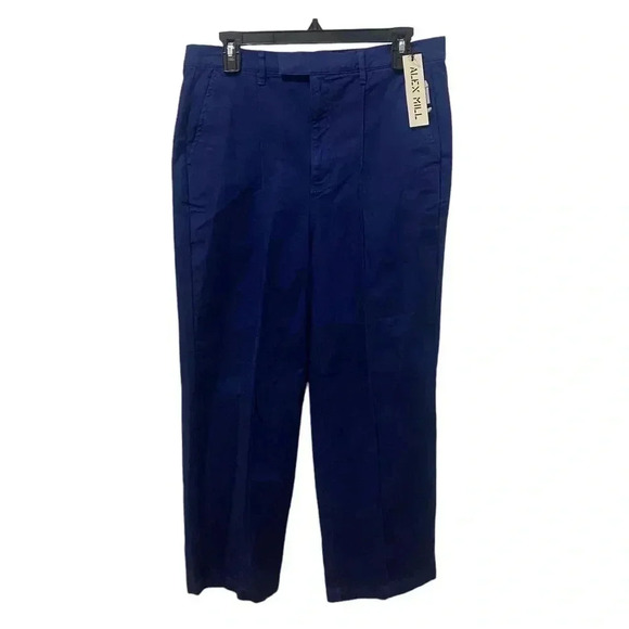 NWT Alex Mill Blue Straight Leg Pants Size 10 - Picture 1 of 5